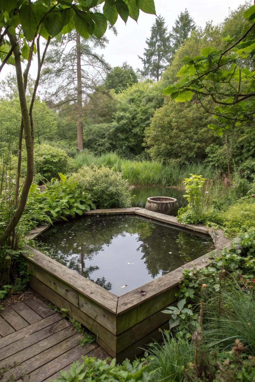 Find peace in a hidden garden relaxation spot with a secluded pond.
