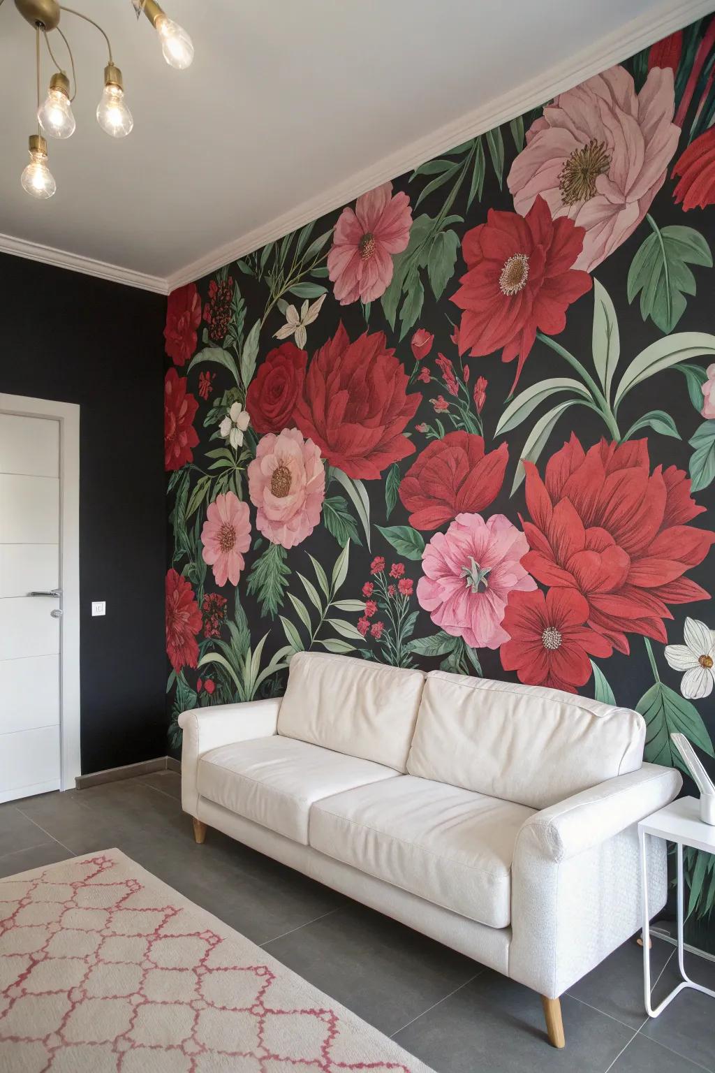 Vibrant wallpaper can dramatically transform a space.