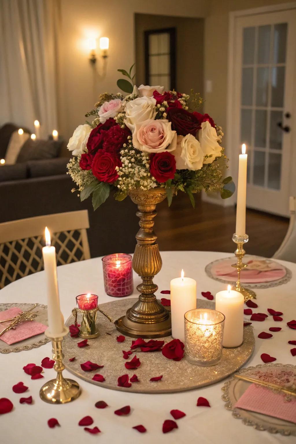 Make your table the heart of celebration with a stunning centerpiece. 🌹 #Centerpiece #ValentinesDay