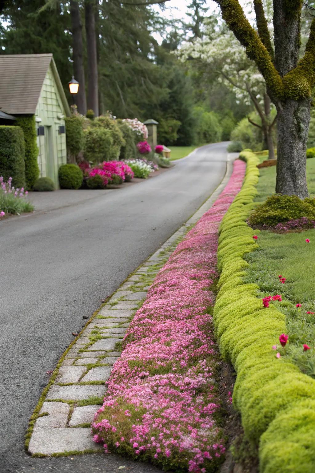 Enhance your visual appeal using a roadside border of sun rose.