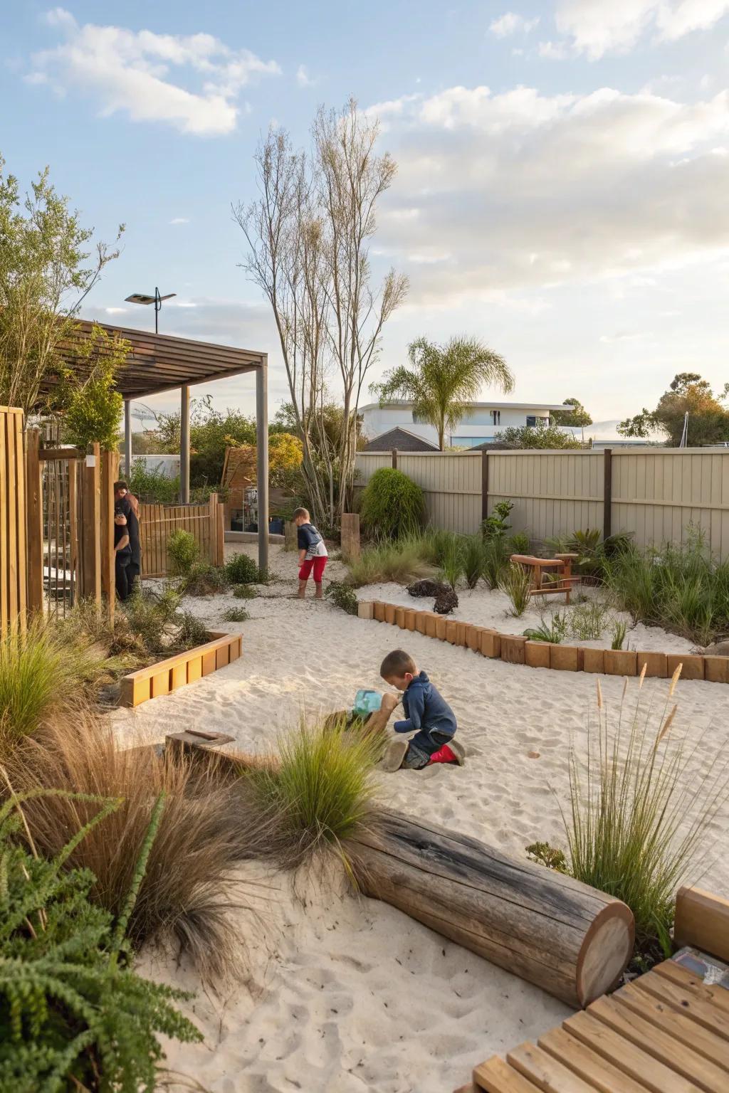 Choose environmental friendliness with a green sandscape.