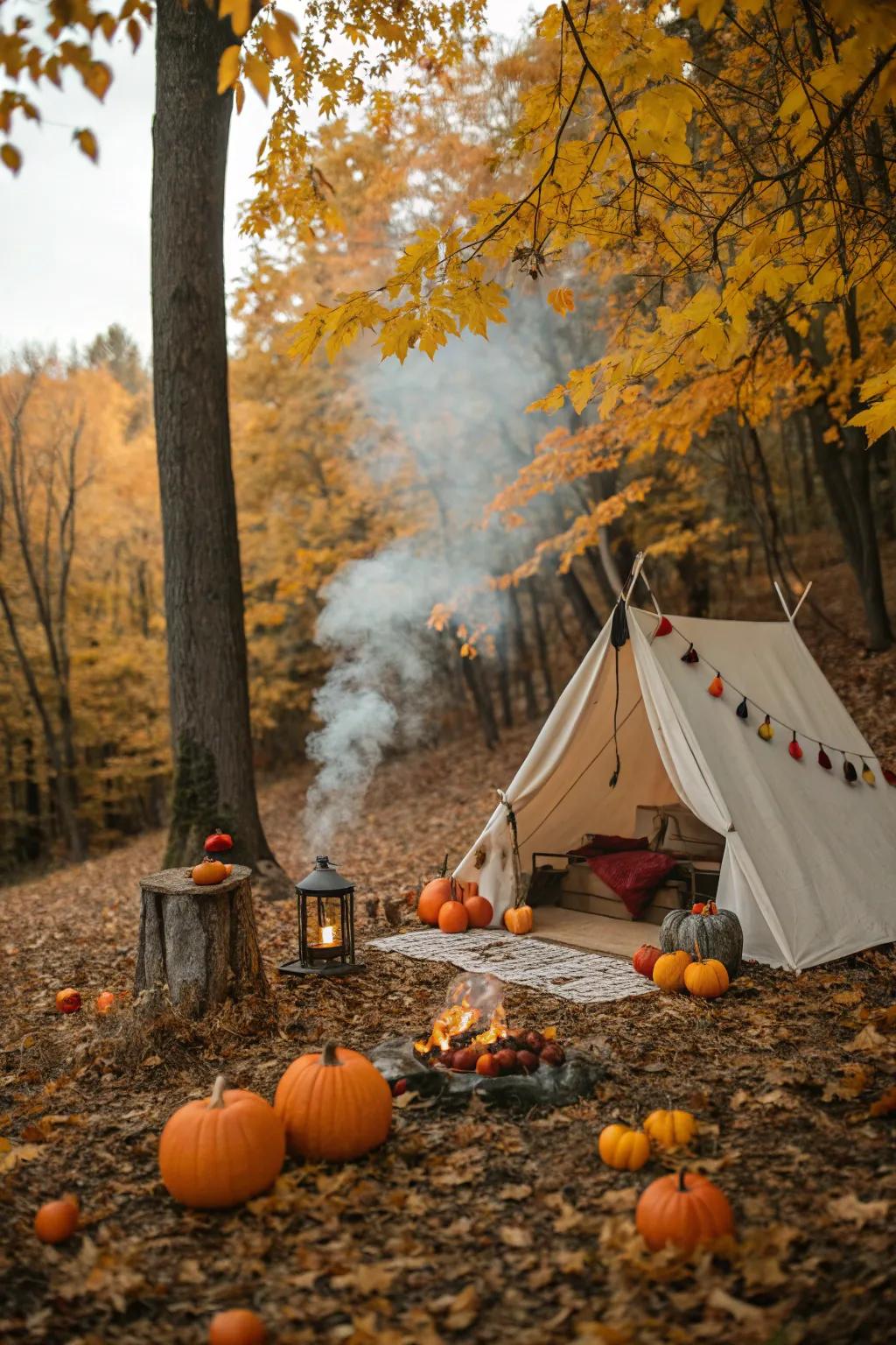 Seasonal accents inject a festive touch into your campsite.