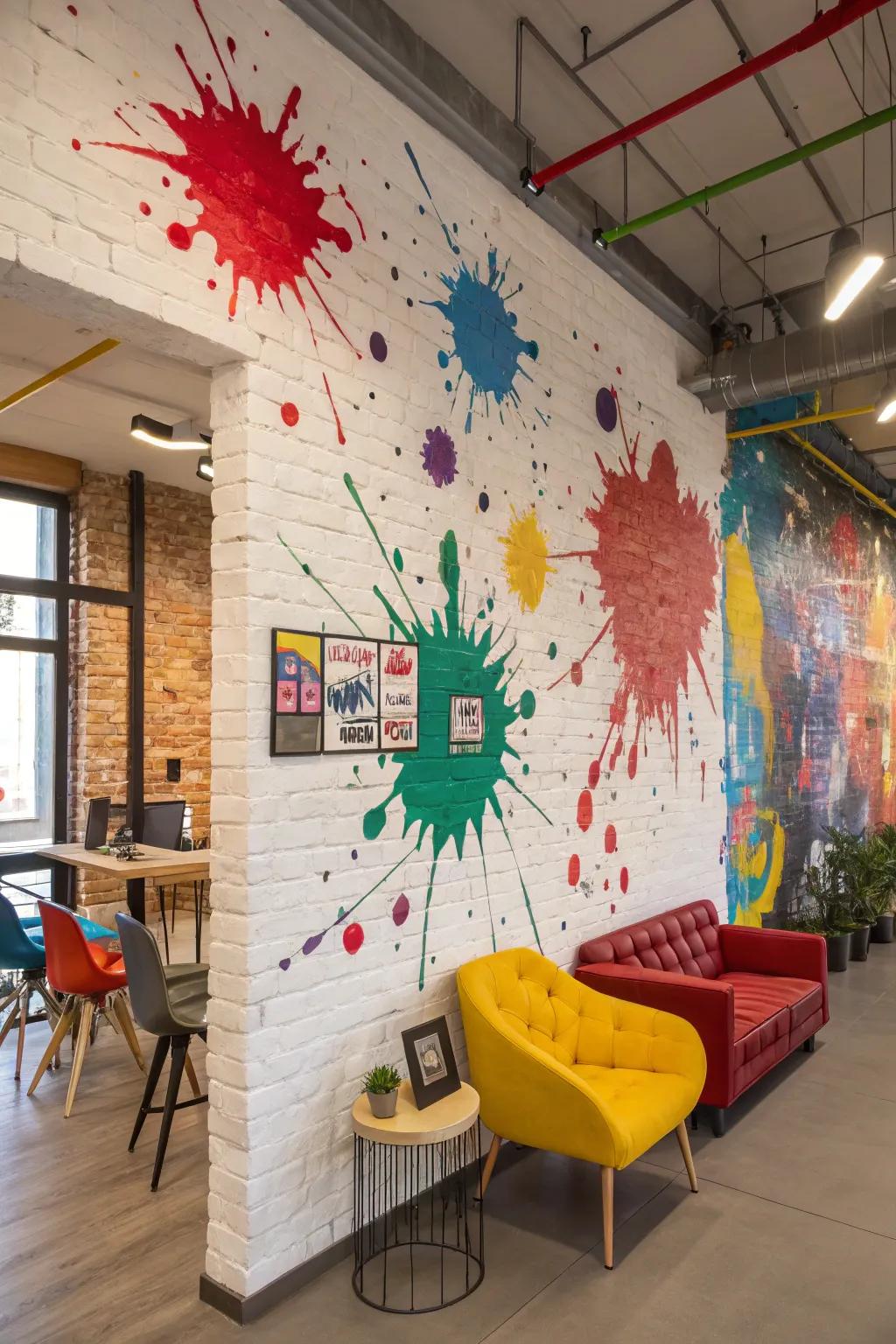 A painting adds flair.
