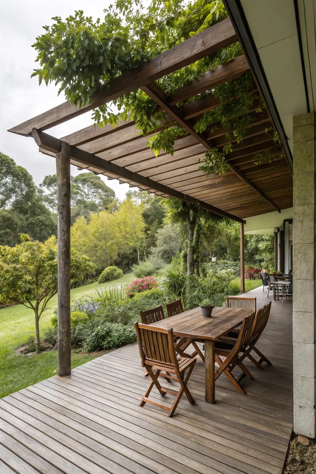 A plain outcrop shields and stretches the usability of your deck.