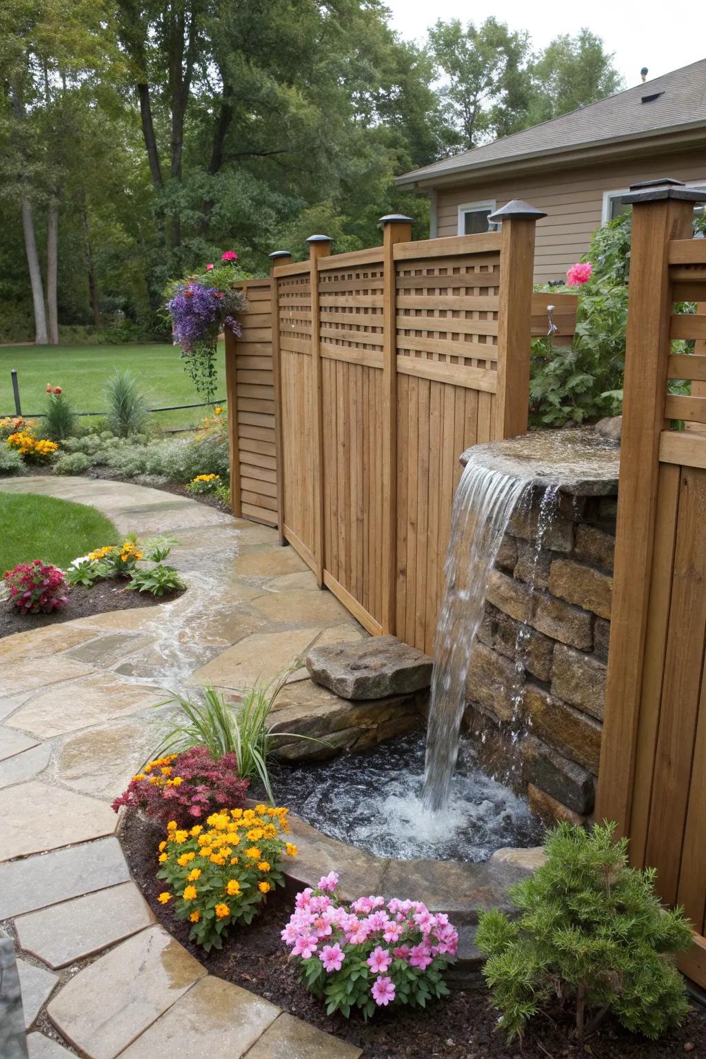 A concealed barrier waterfall converts the ordinary into the extraordinary.