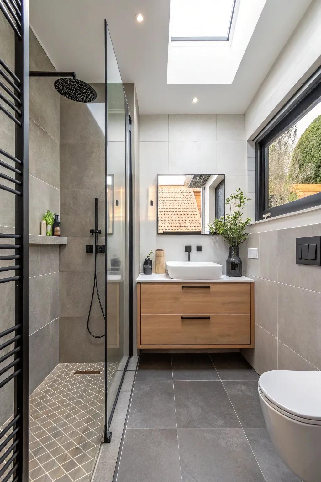 Open-plan bathroom concepts eliminate barriers for maximum spaciousness.