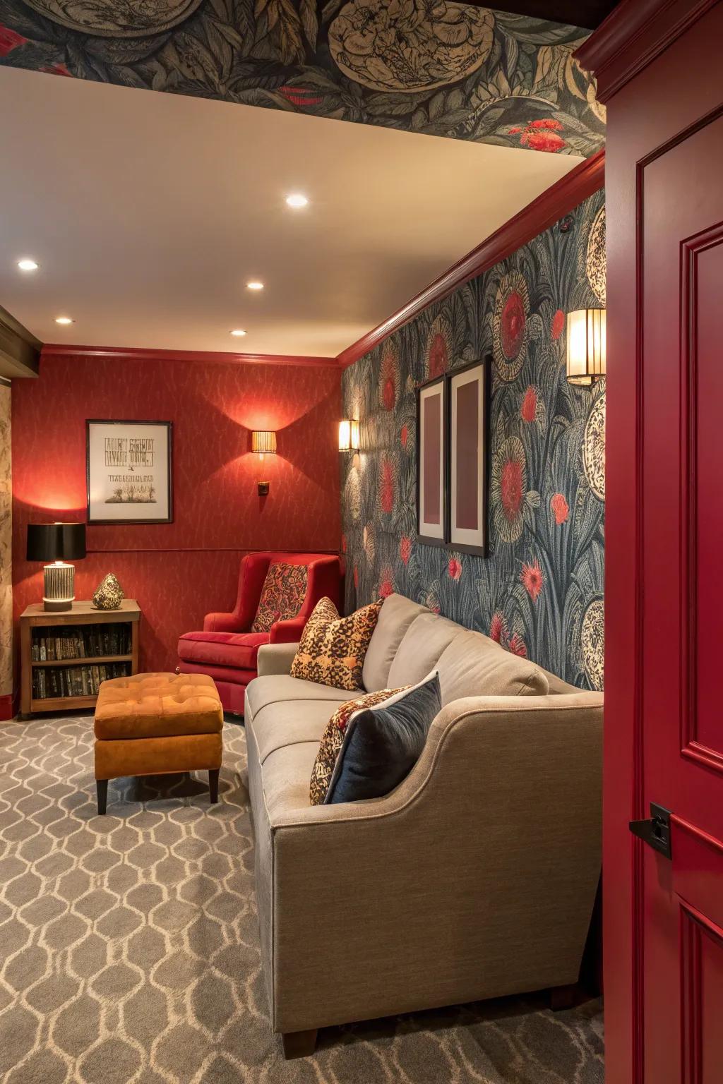 Feature walls introduce dimension and establish a focal point.