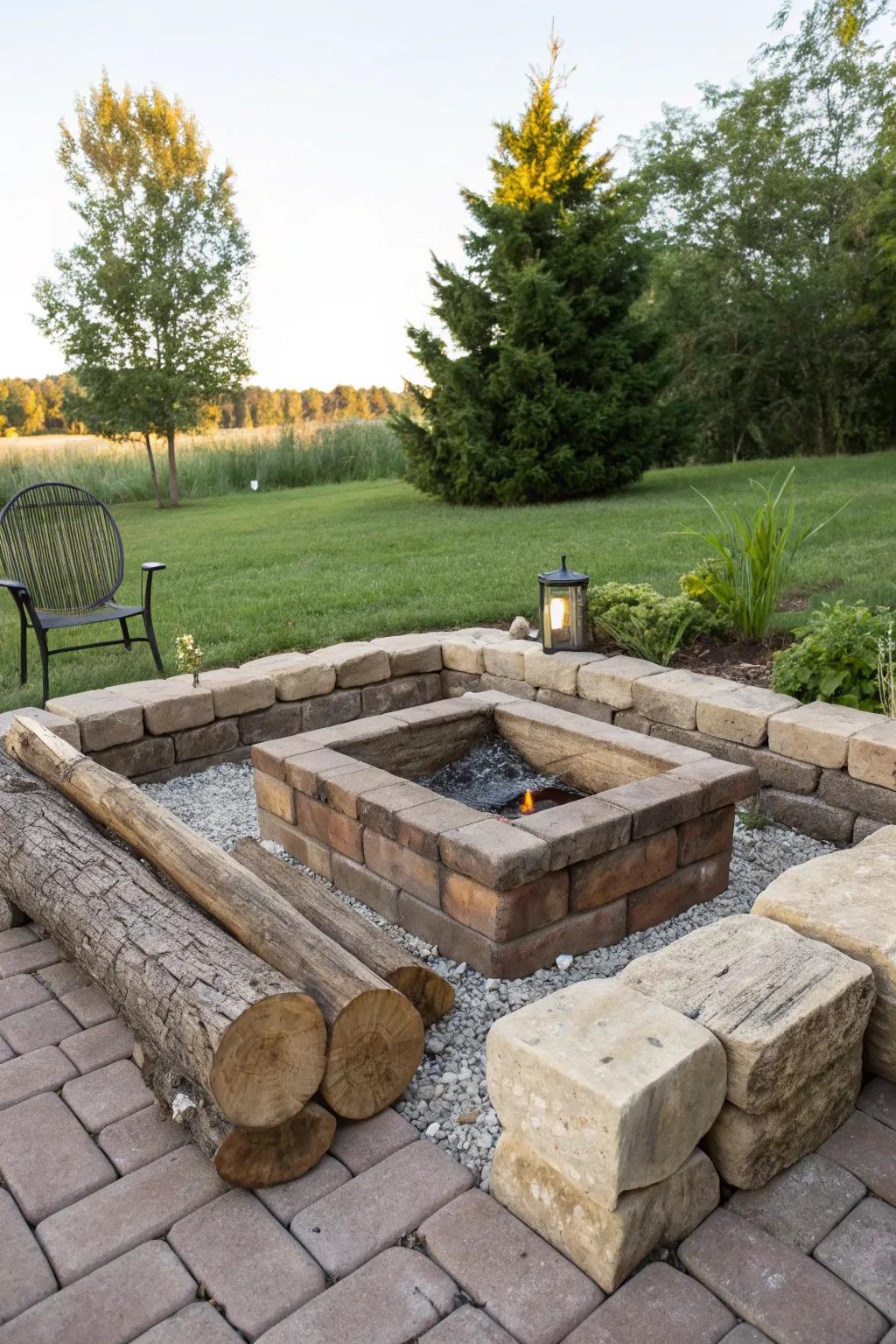 DIY brick fire pits inject a personal element.