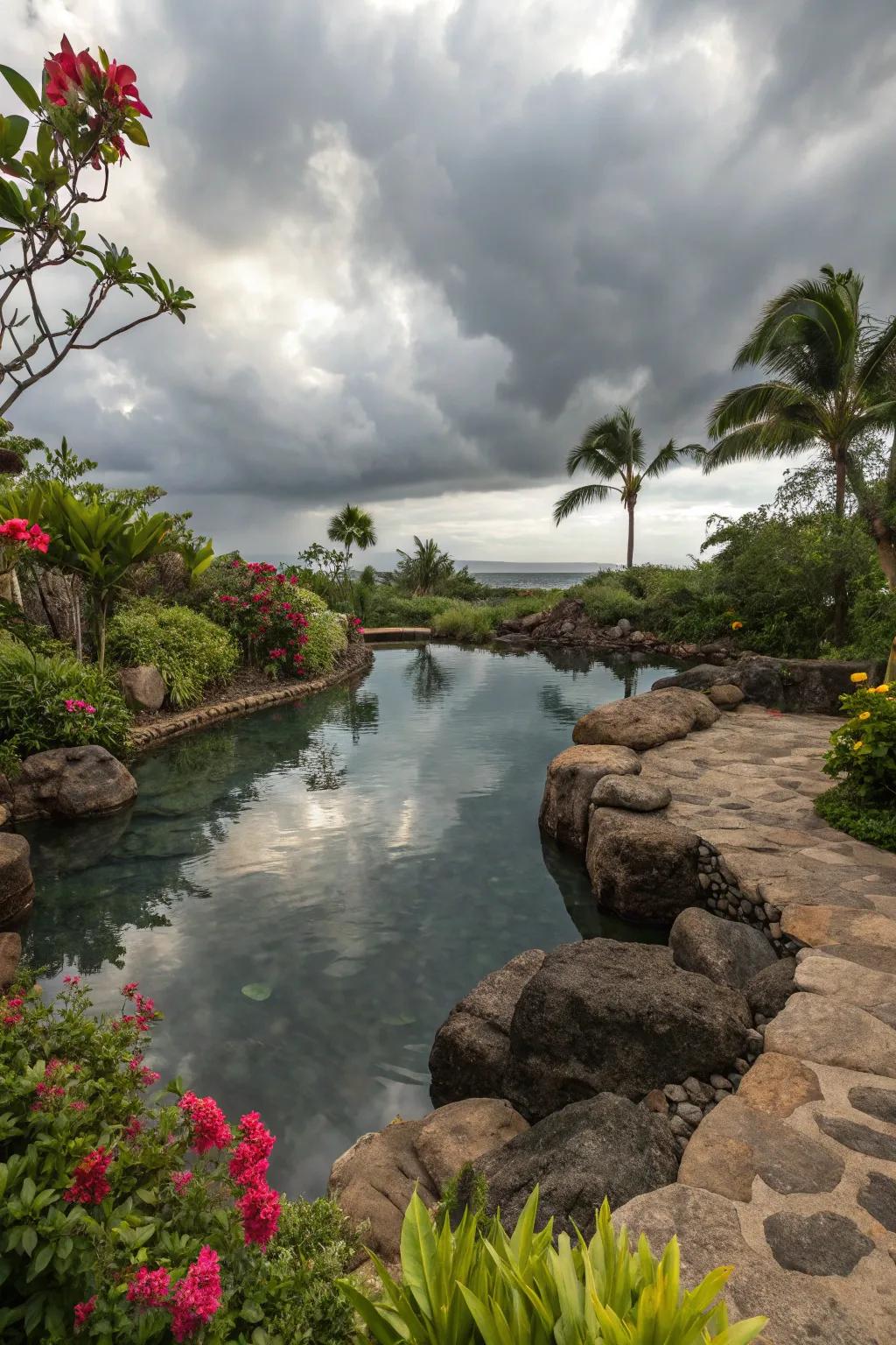 Inborn pool offering a serene swimming experience.