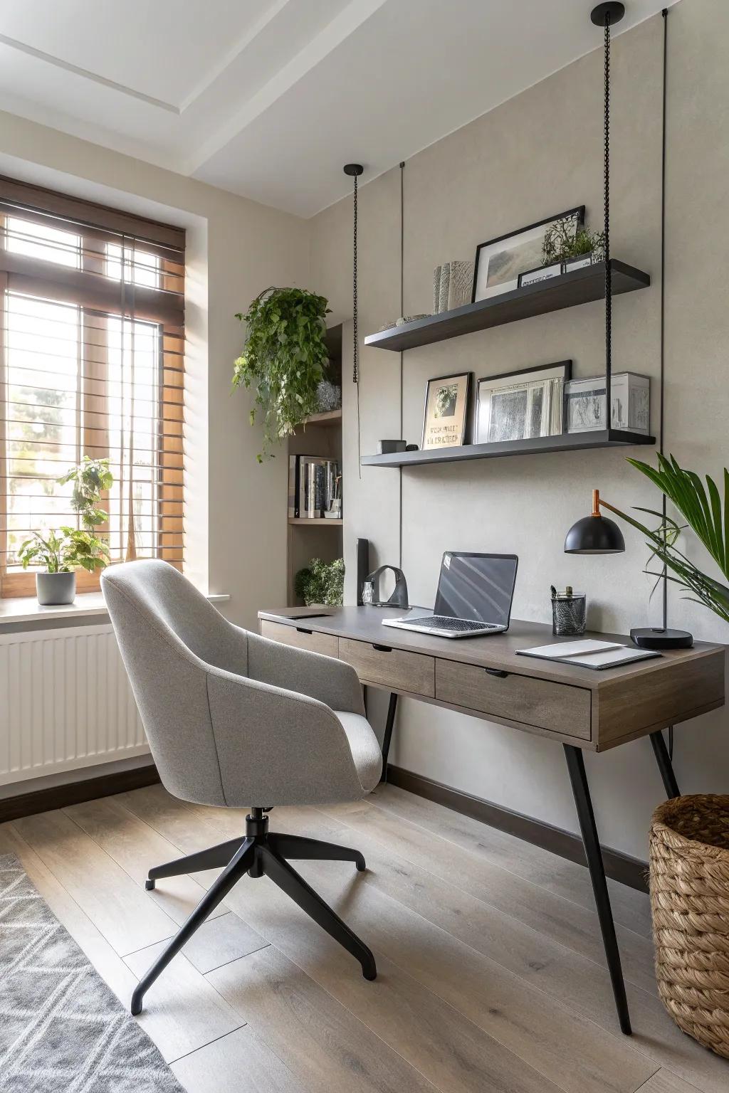 An expert arrangement conveys expertise and concentration.