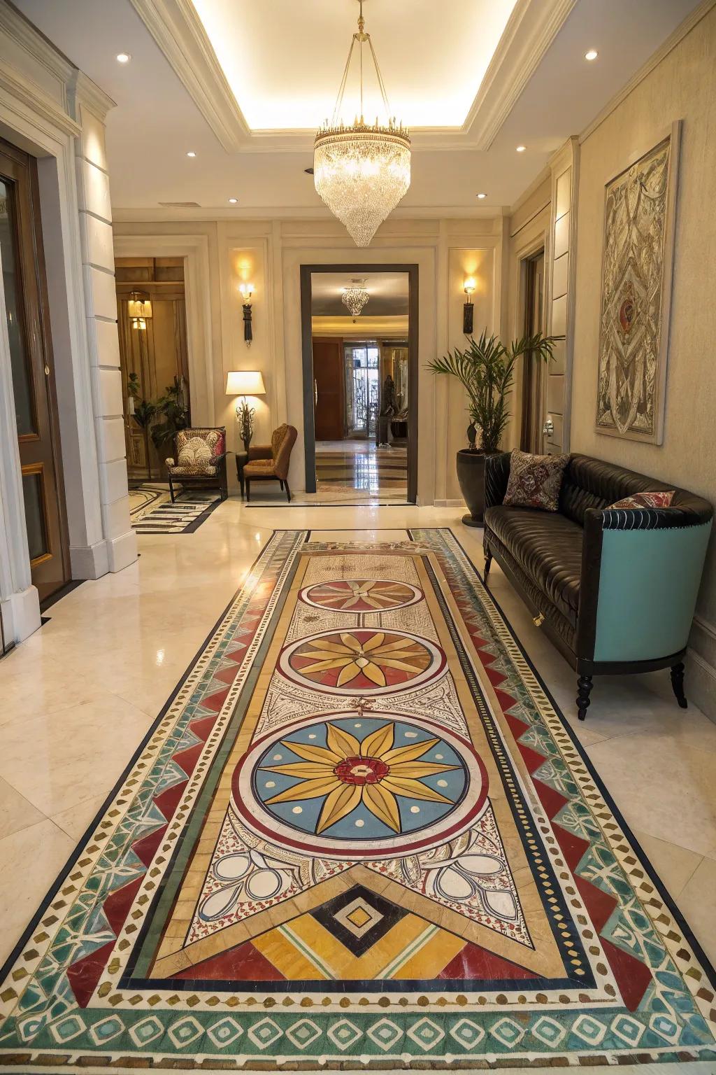 Embrace vintage opulence with Art Deco tile designs.