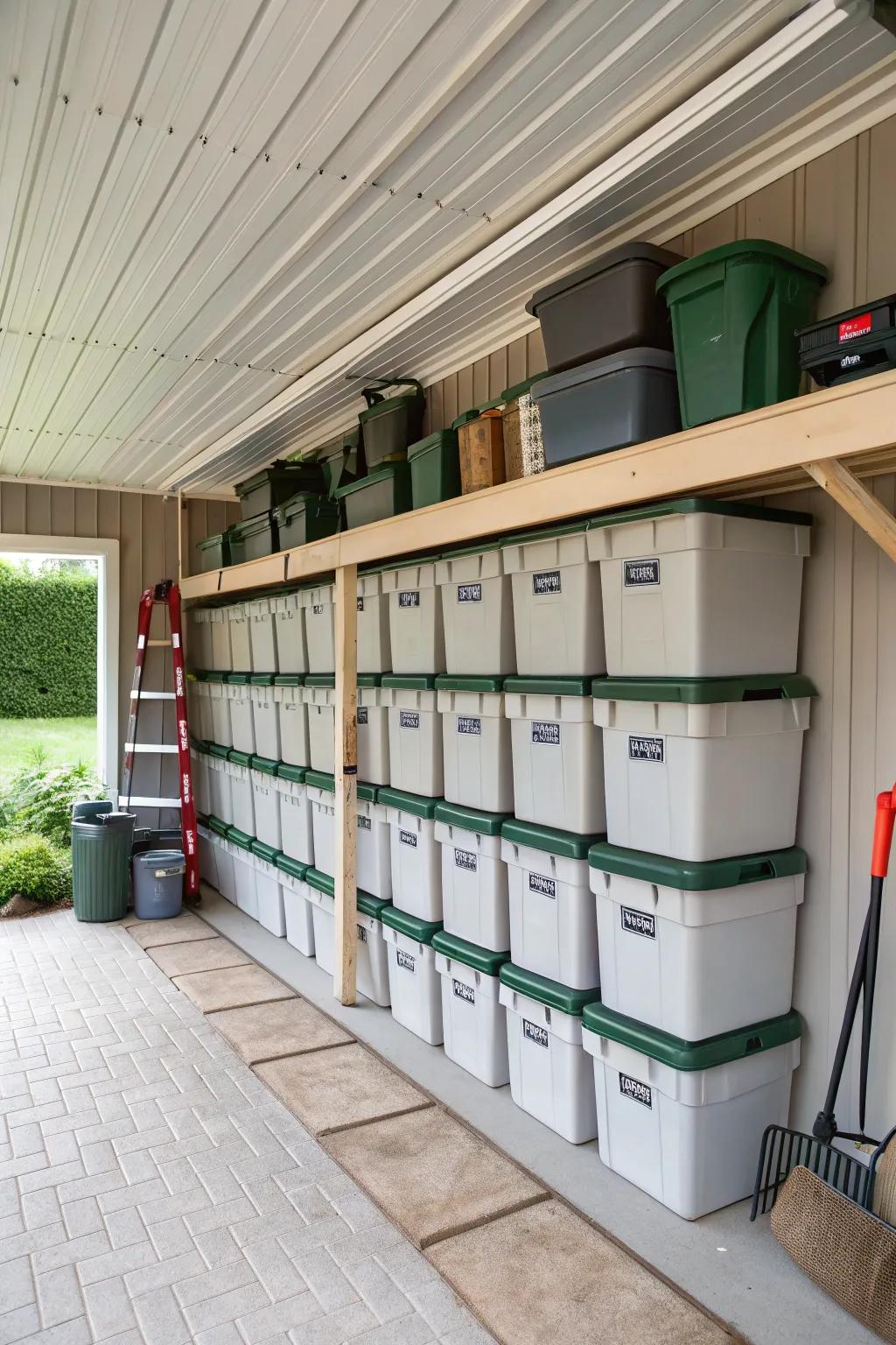 Weather-resistant containers guarantee the safety and dryness of your belongings.