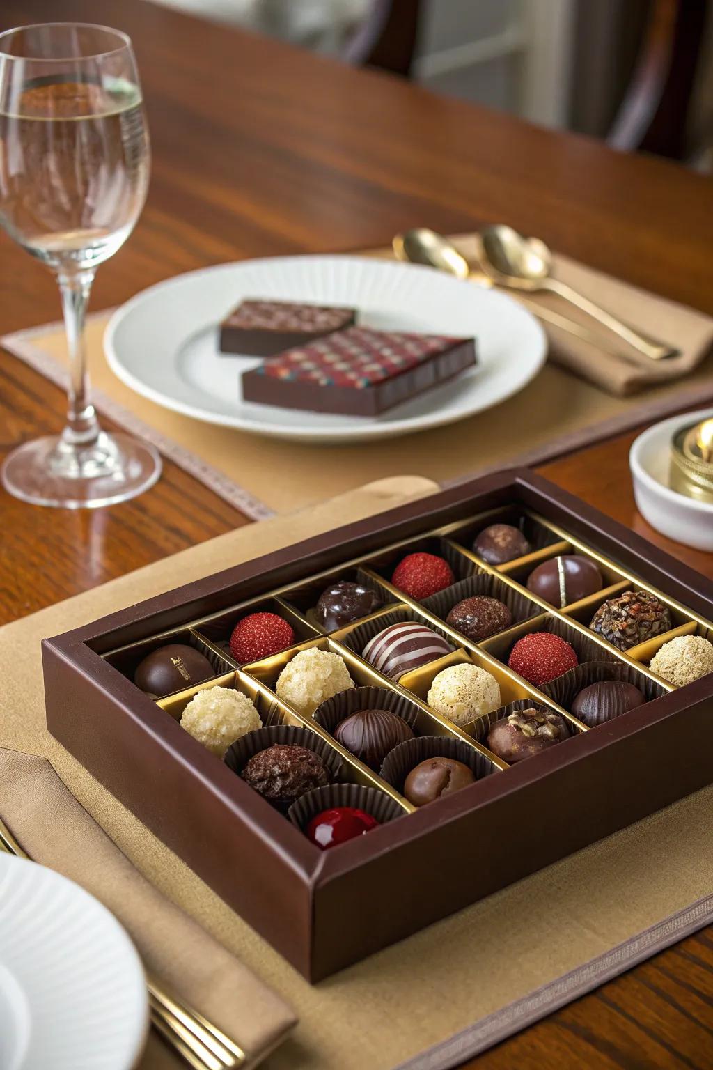 A luxurious selection of artisanal confections