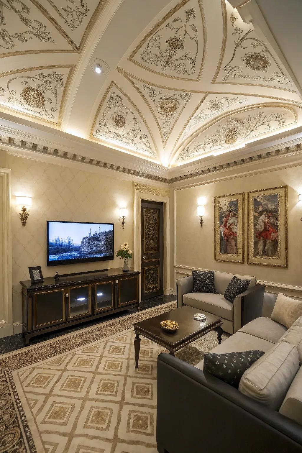 Architectural details bring unique character to the room