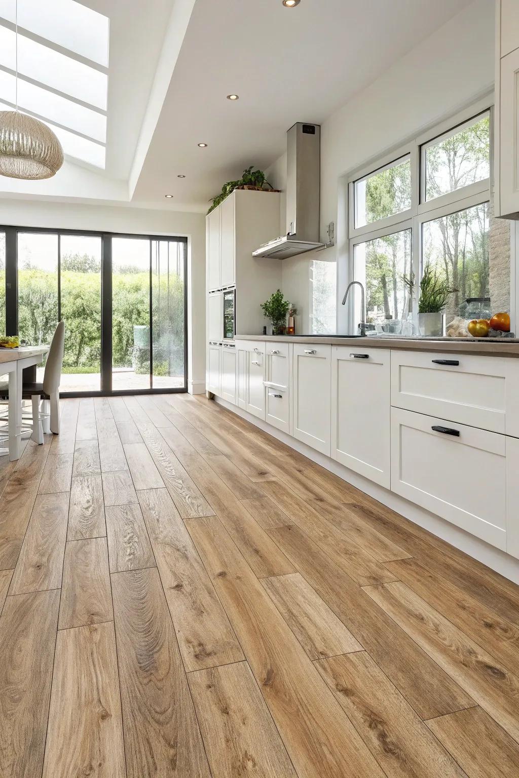 Opt for eco-friendly vinyl, yielding a stylish, sustainable kitchen.