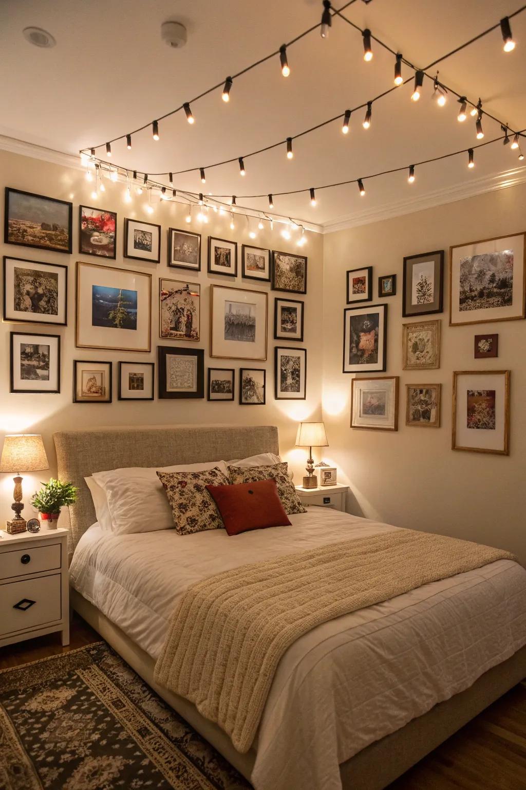 Private image art creates a sentimental atmosphere in your bedroom.
