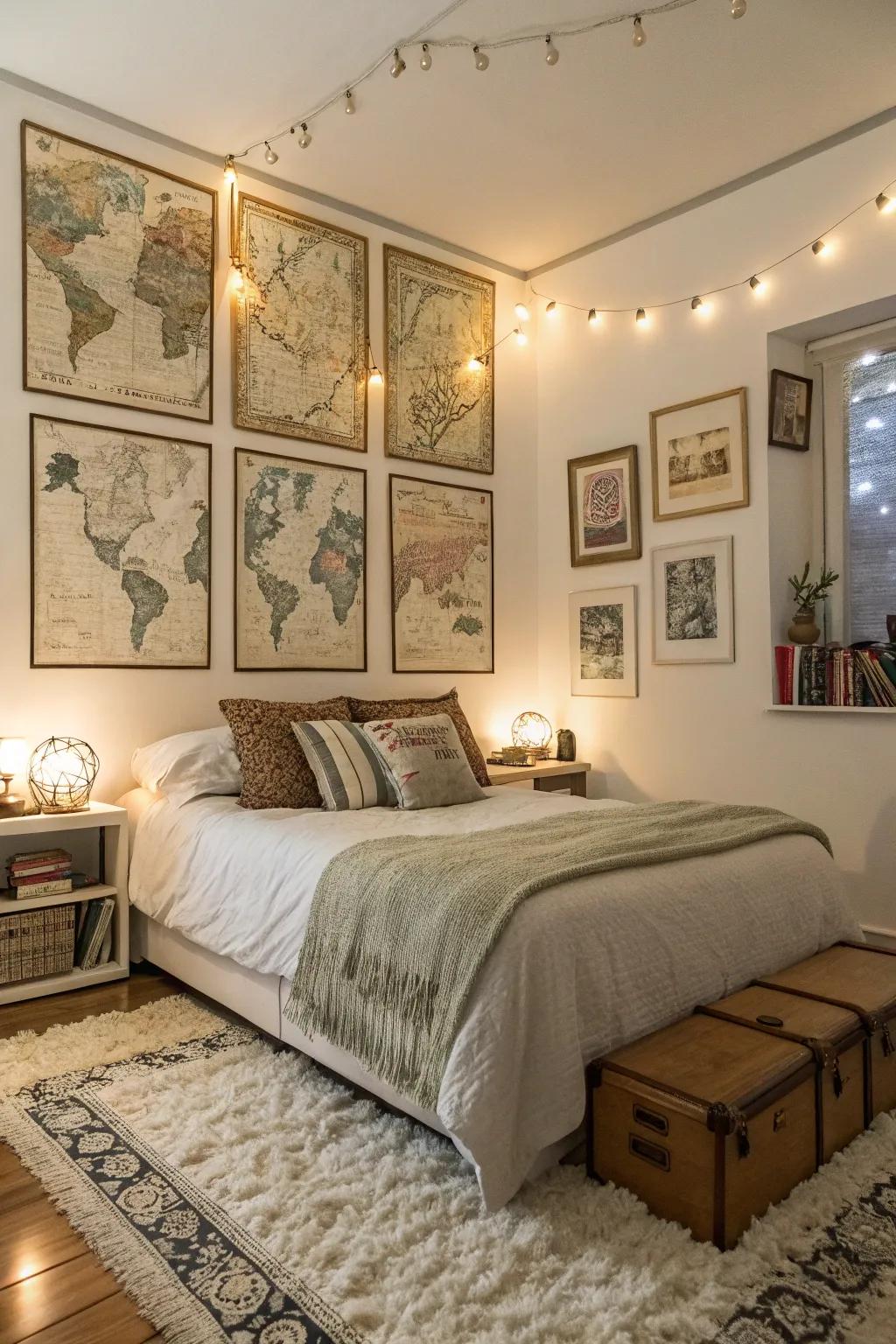 Classic maps add a hint of adventure.