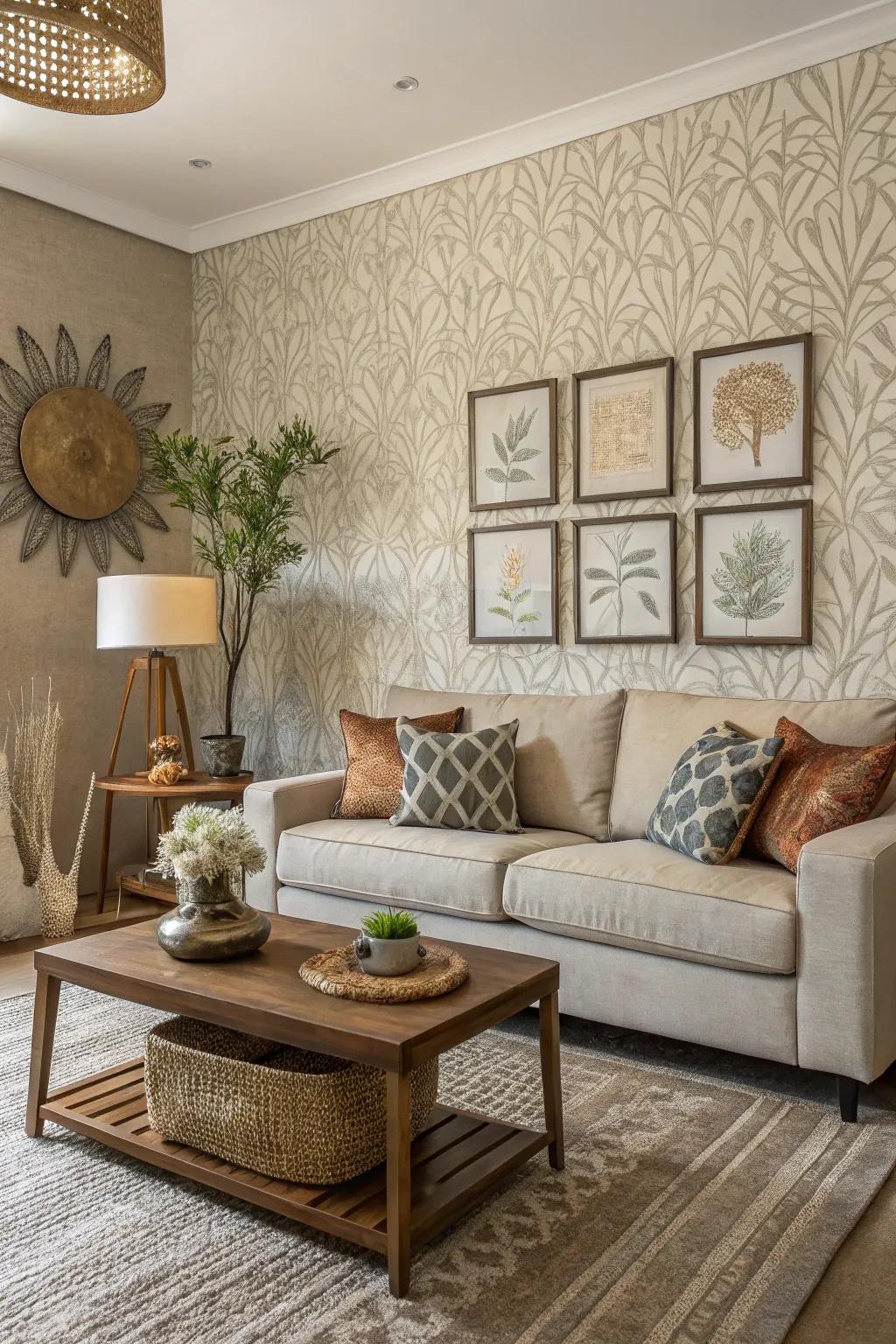 Textured wall covering introduces dimension and intrigue to your walls.