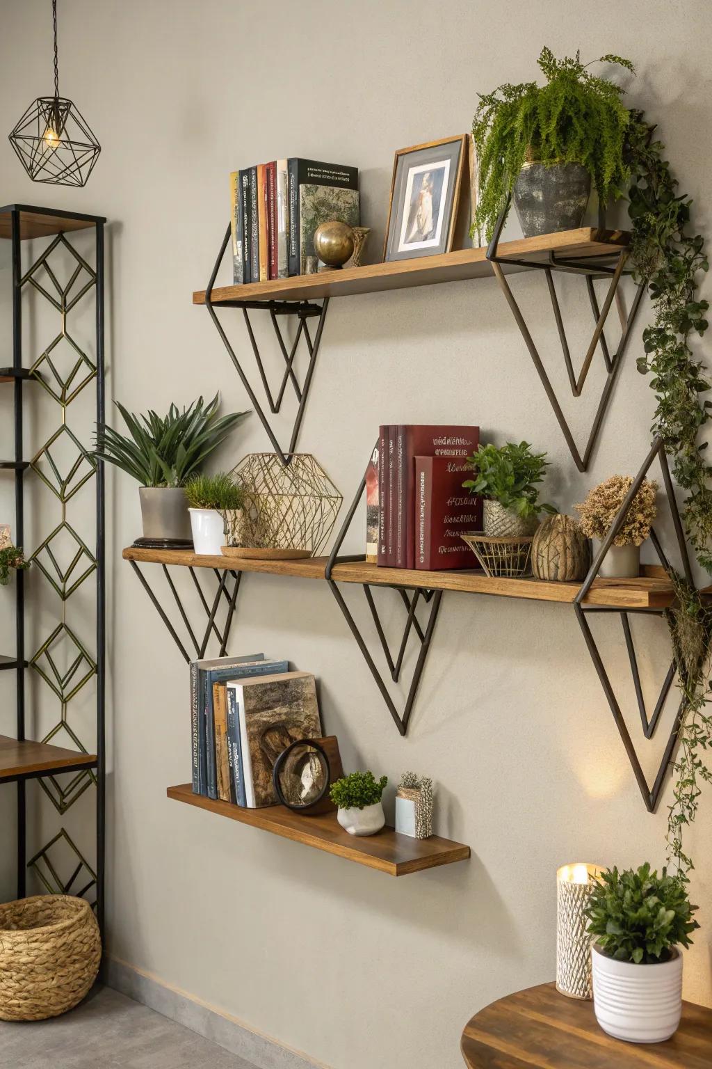Artful shelves.
