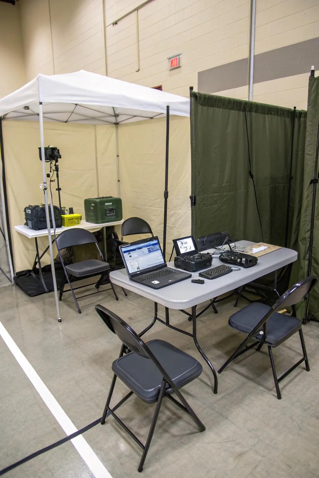 A functional transportable strategy space for versatile and mobile planning sessions.