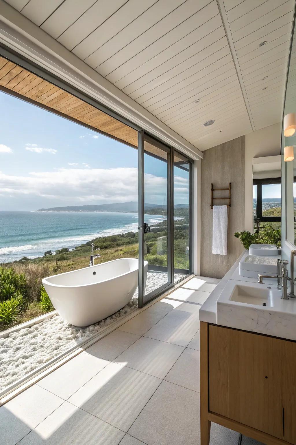 Open layouts maximize the airy atmosphere.