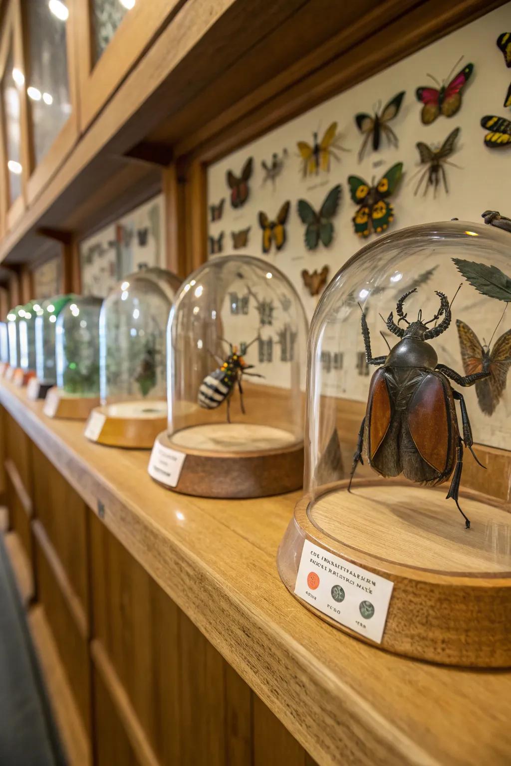 Insect displays contribute a scientific curiosity.