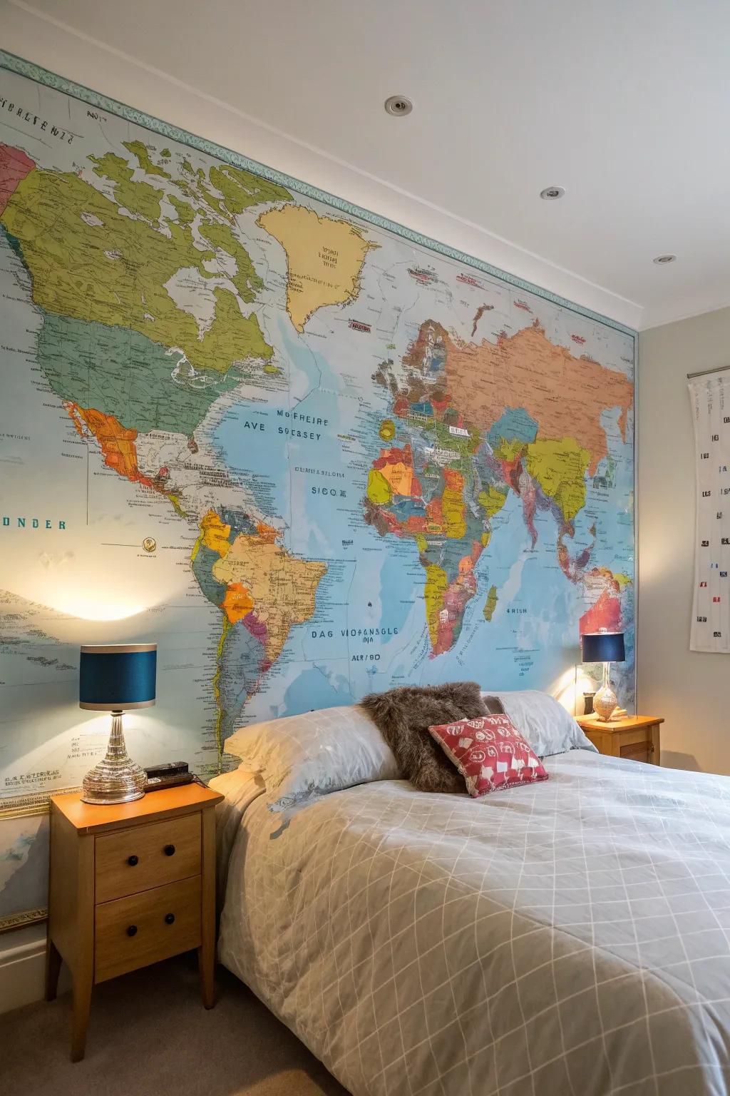 A large-format map adds an element of surprise and inspiration.