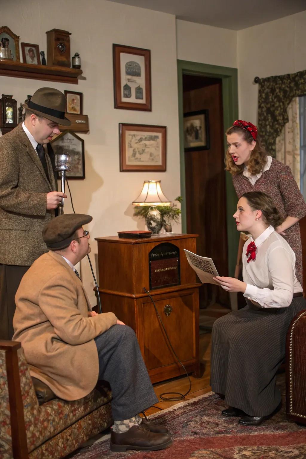 Keep your invitees entertained for a night of storytelling through traditional radio shows.