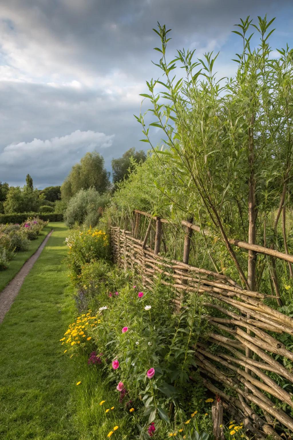 Living sprout fences enchant with their growing, changing form.