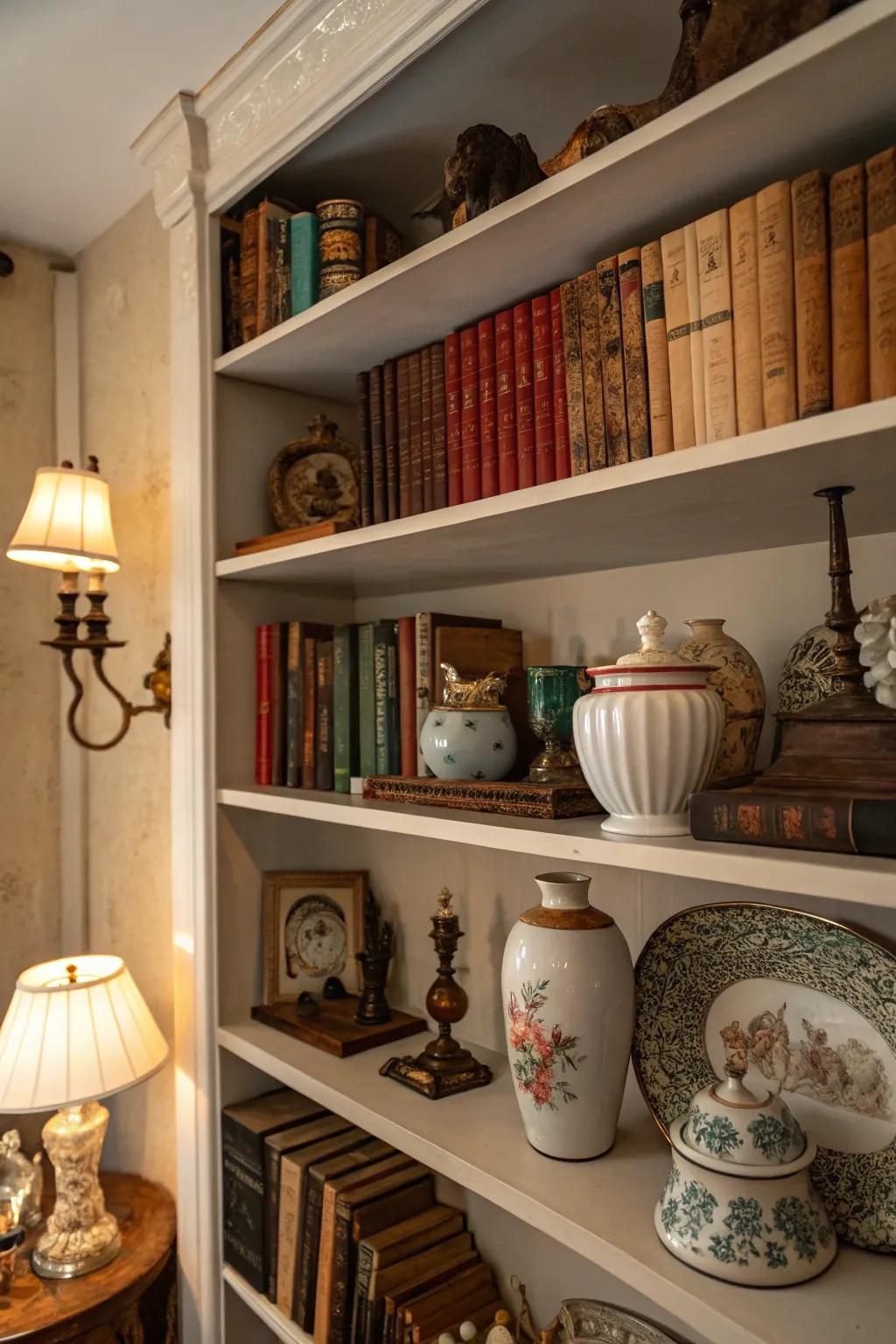 Showcase your appreciation for vintage through exhibiting a charming display.