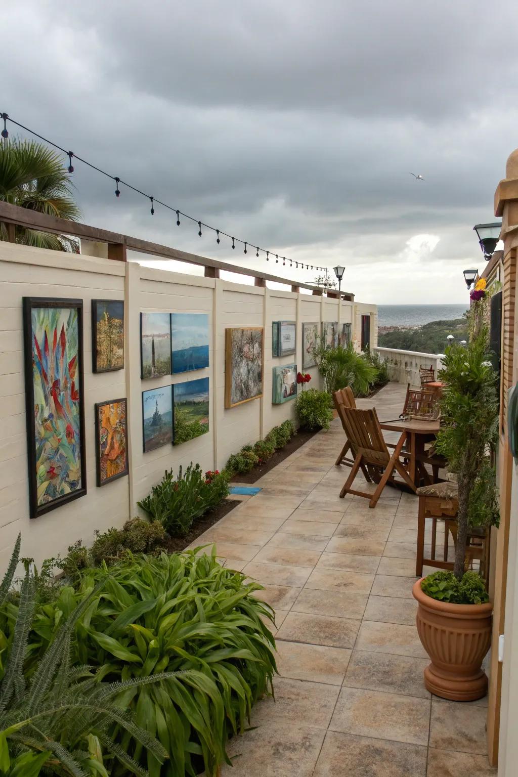 Art within exterior spaces contributes allure and intrigue to your garden or patio.