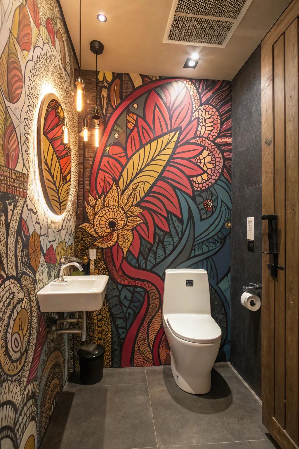 An image transforming the space into a masterful work of art.
