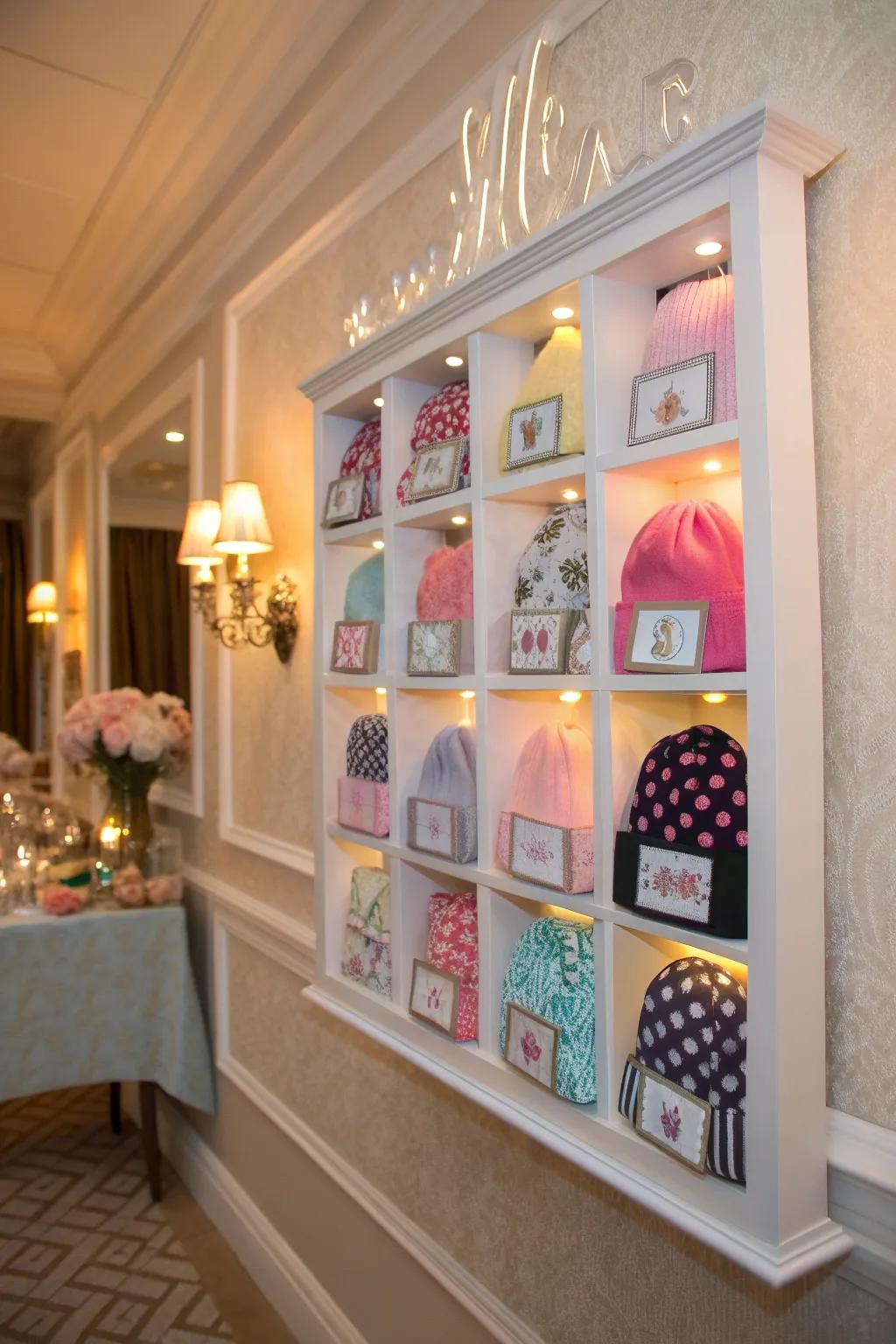 Memory boxes turn your head huggers into personalized keepsakes.