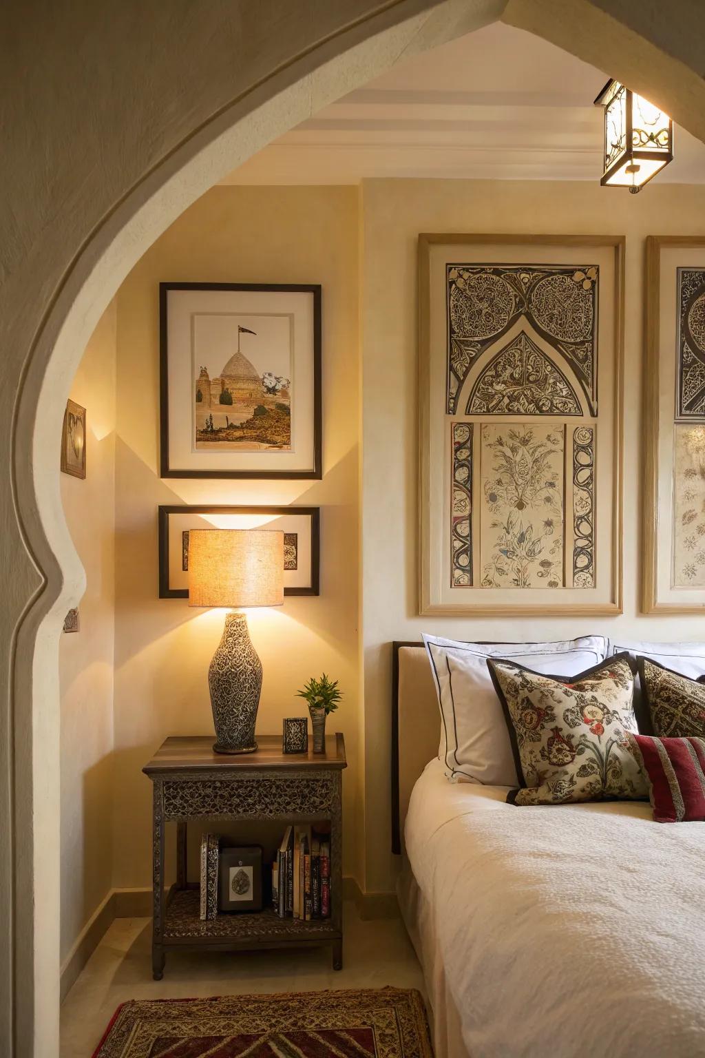 Art can accentuate and highlight architectural elements.