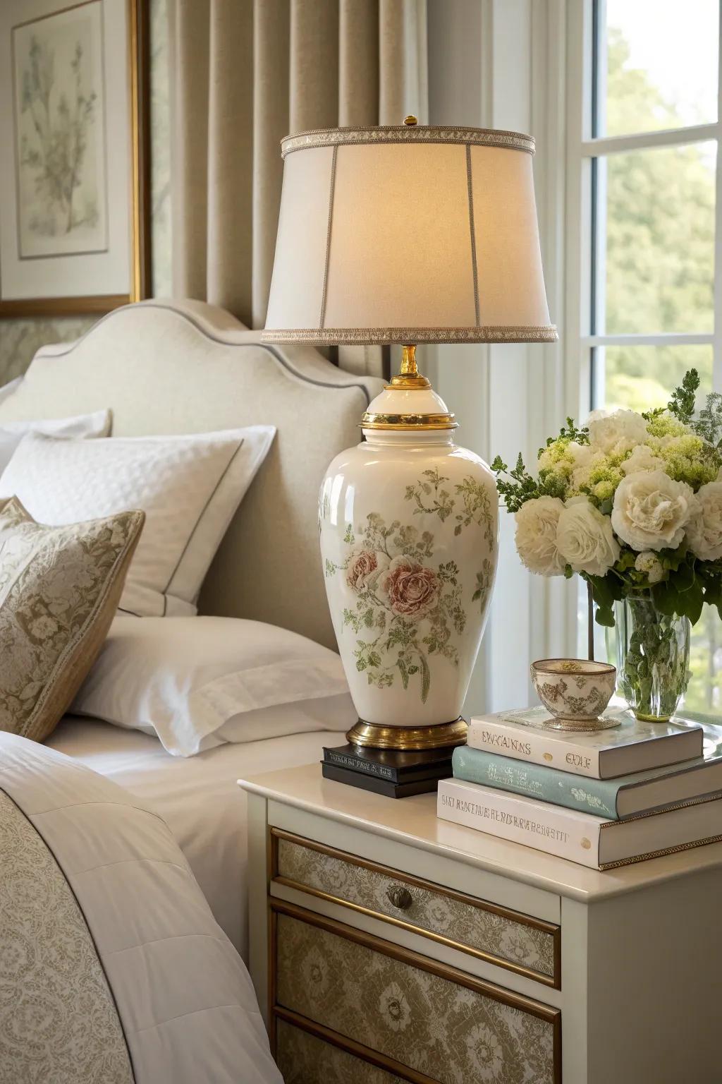 Refined details enhance the function and style of your bedside.