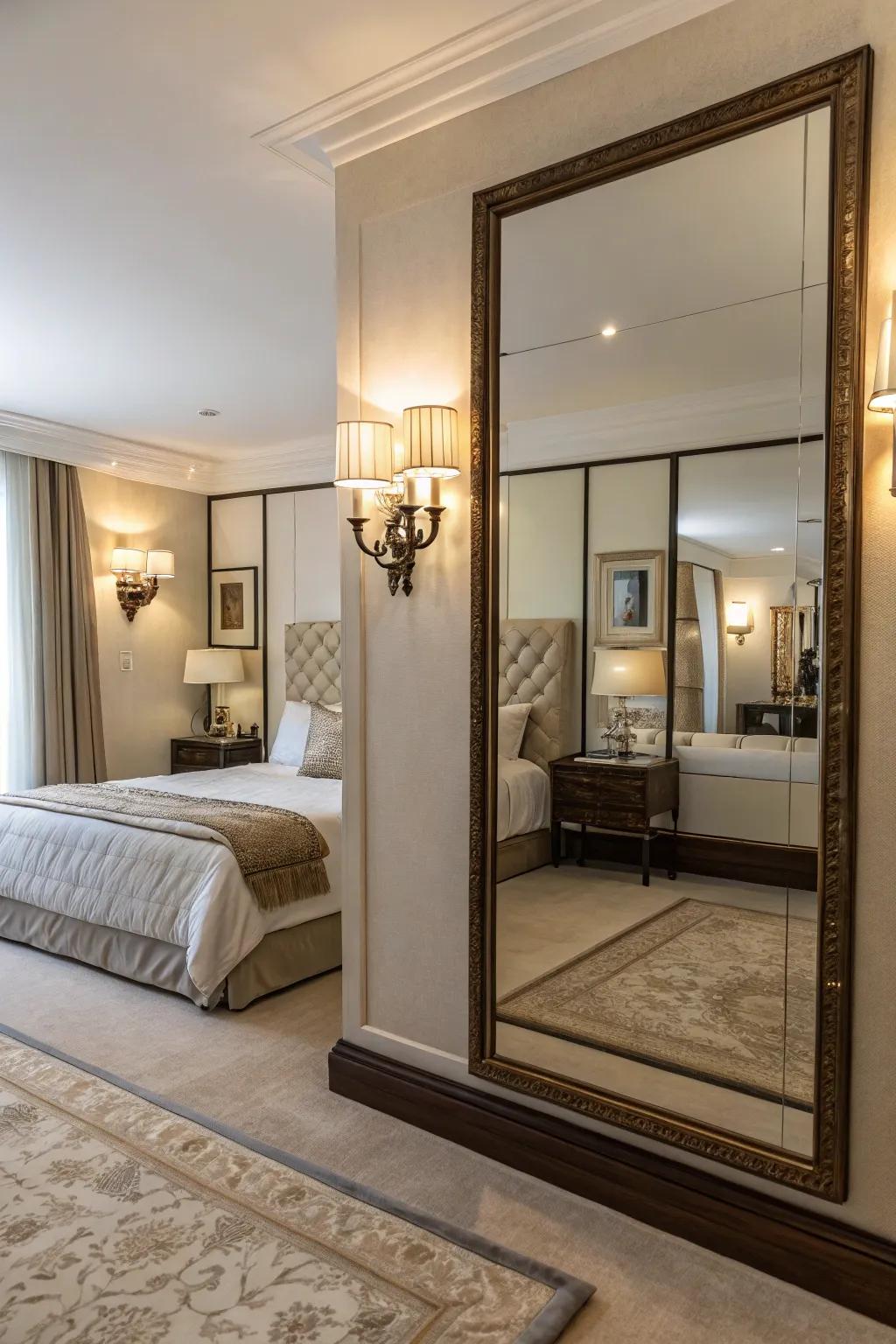 Symmetrical lights enhance harmony and visual allure.