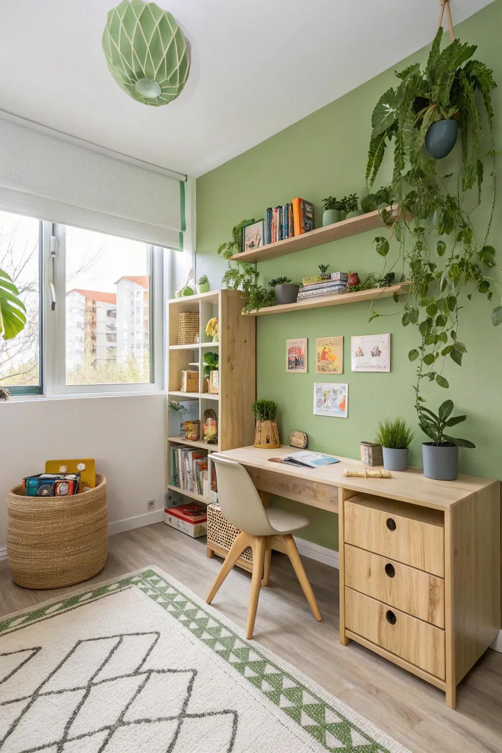 Sustainably stylish with earth-conscious greens.