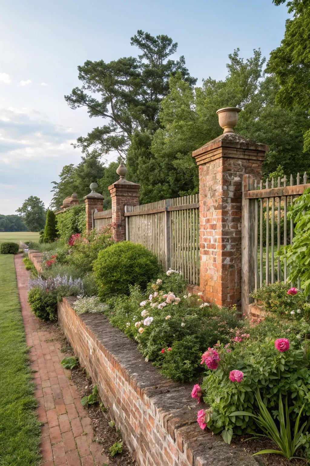 Harmonious landscaping amplifies the splendor of masonry surrounds.