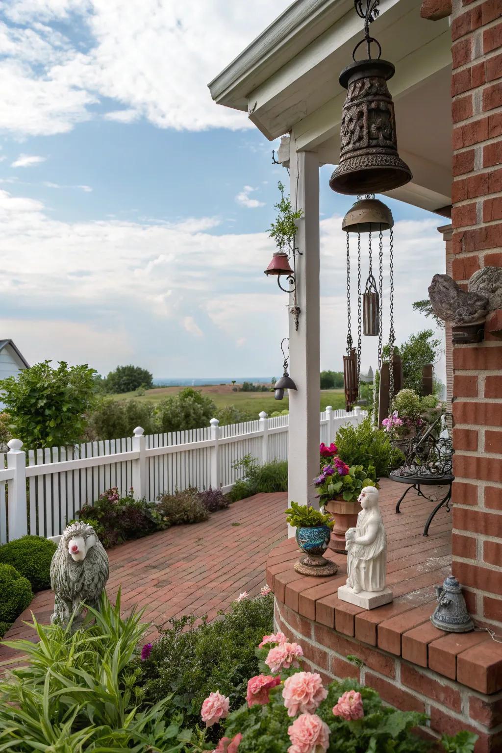 Quirky touches add personality and charm to this porch.
