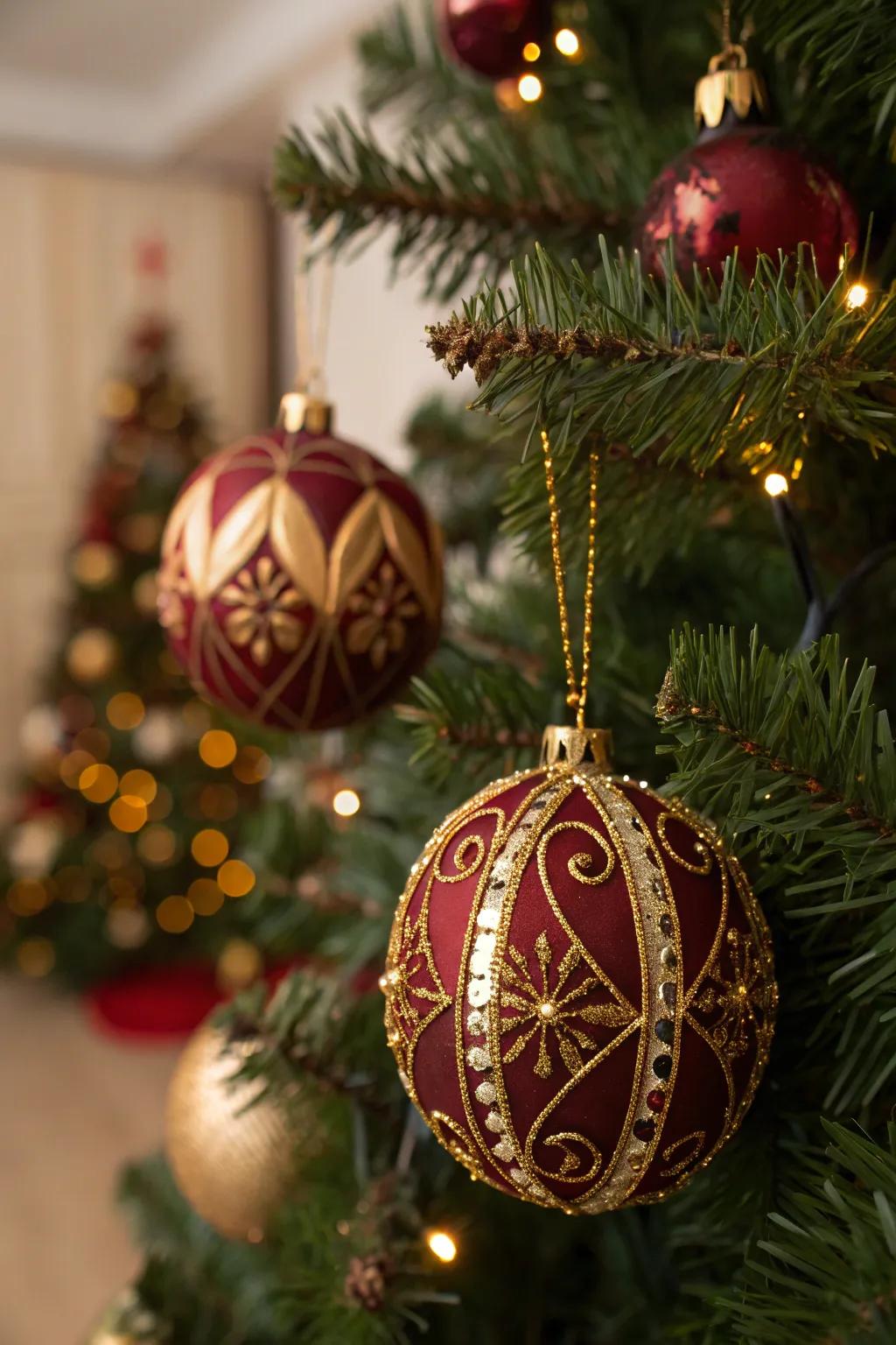 Bespoke ornaments contribute a personal and unique flourish.