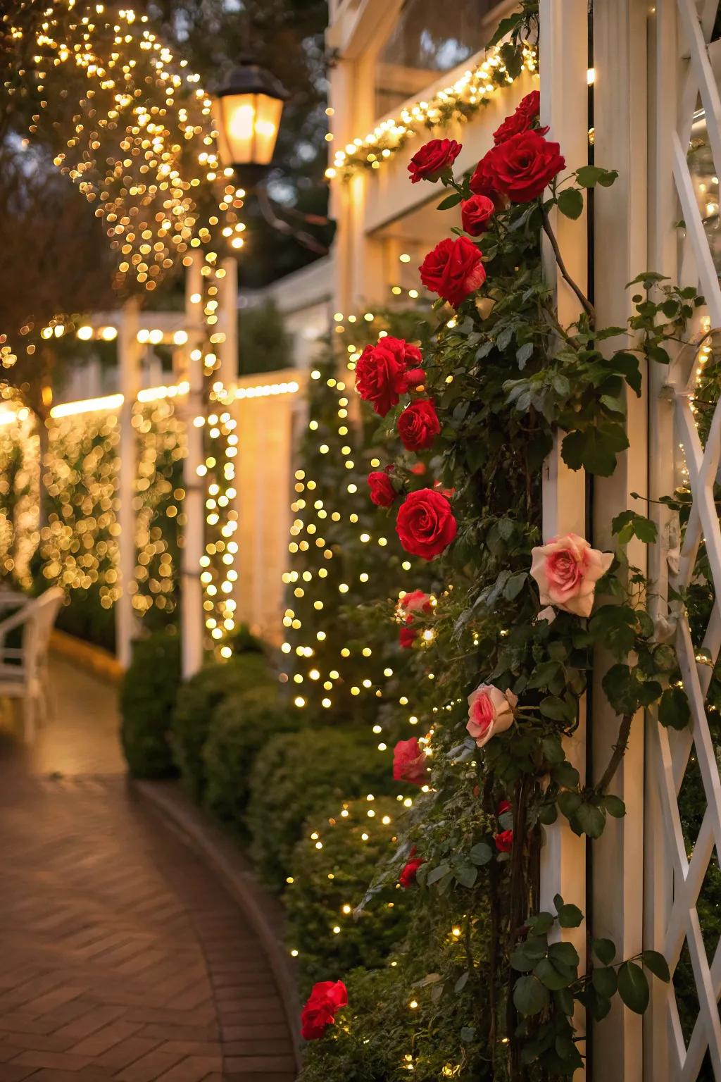 Make your garden festive with decorated roses.