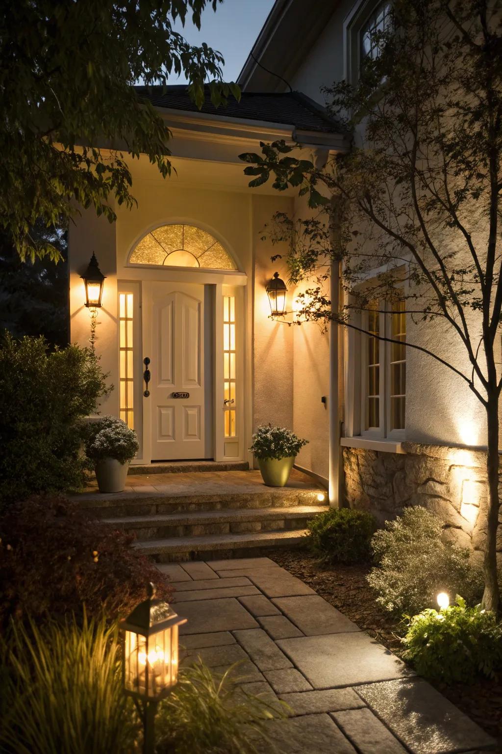 Sensor lights offer hands-free lighting.