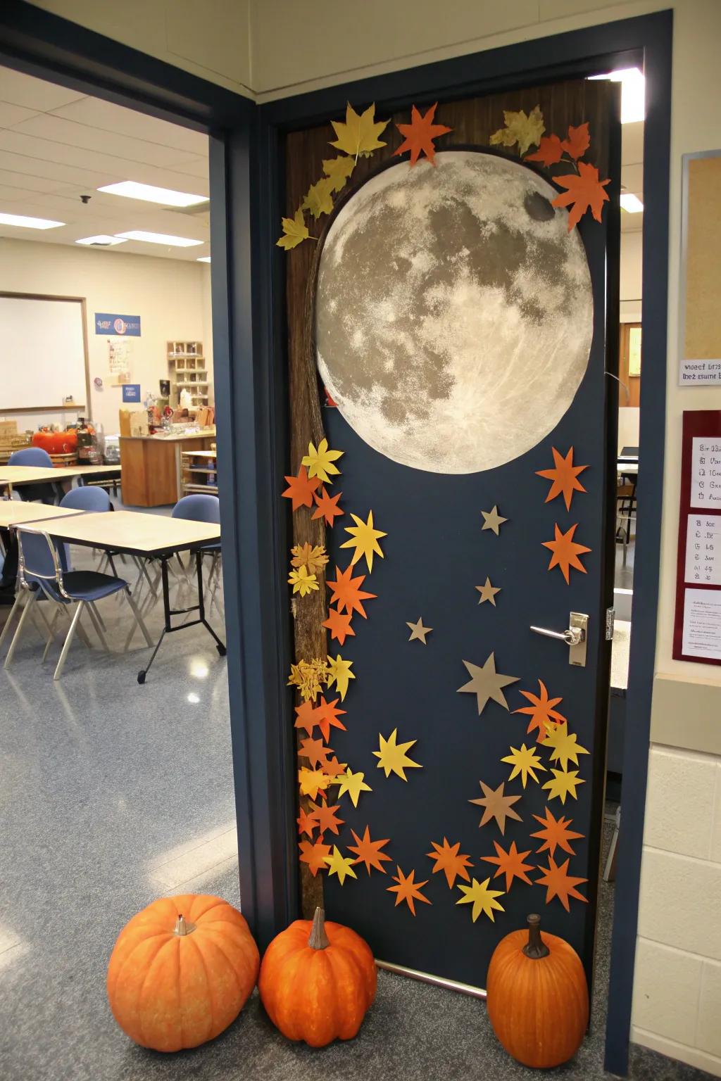 Harvest moon entrance decor with a dreamy atmosphere.