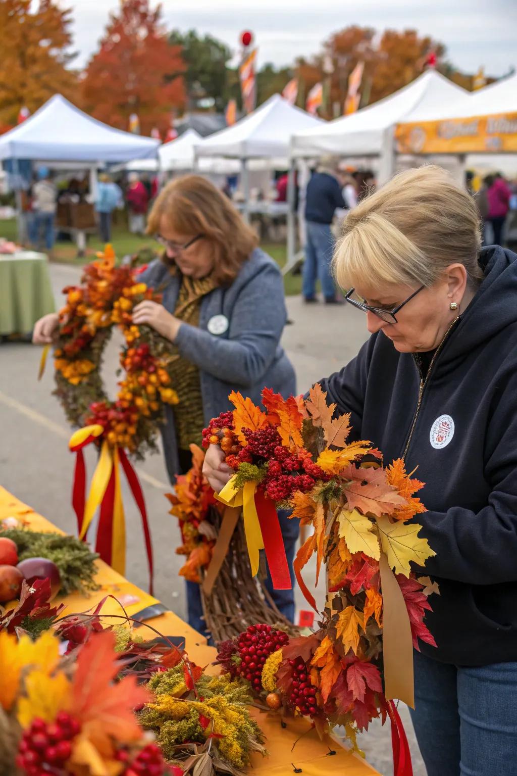 Creating gorgeous autumn garlands as celebration keepsakes