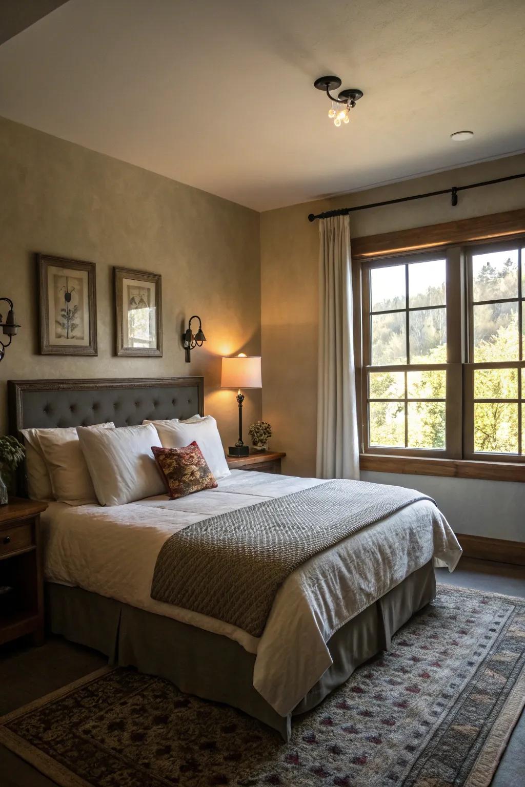 A solid wall placement for restful sleep.