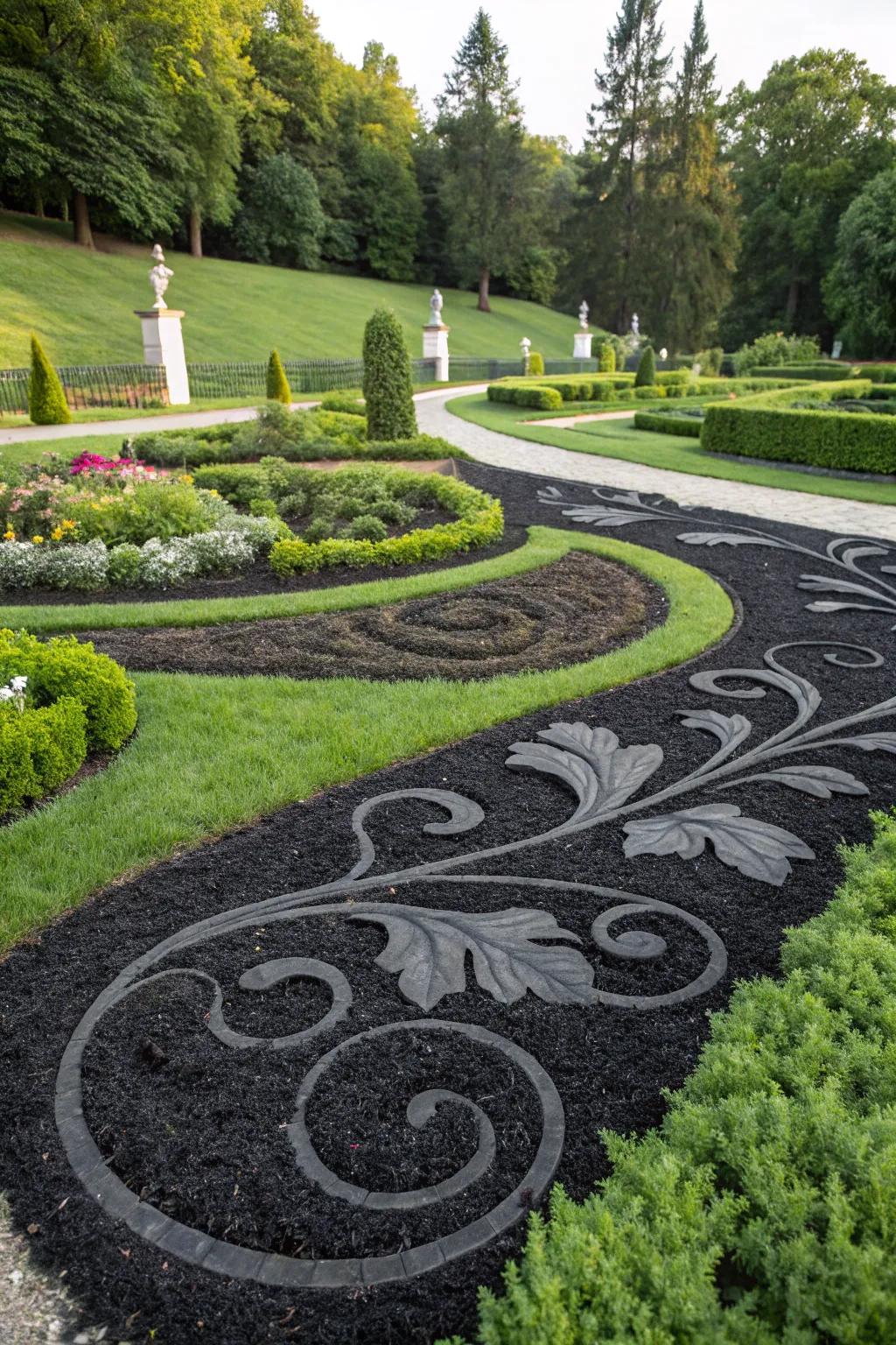 Turn your garden into art with unique ground cover patterns.