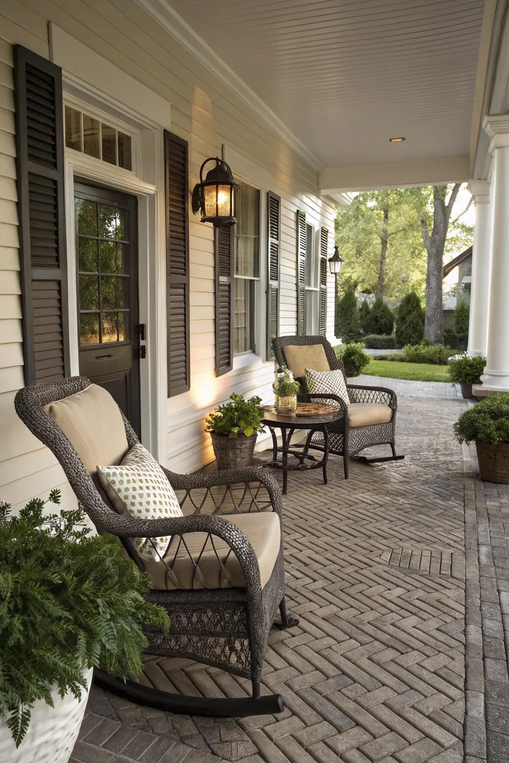 The basket weave pattern offers timeless elegance.