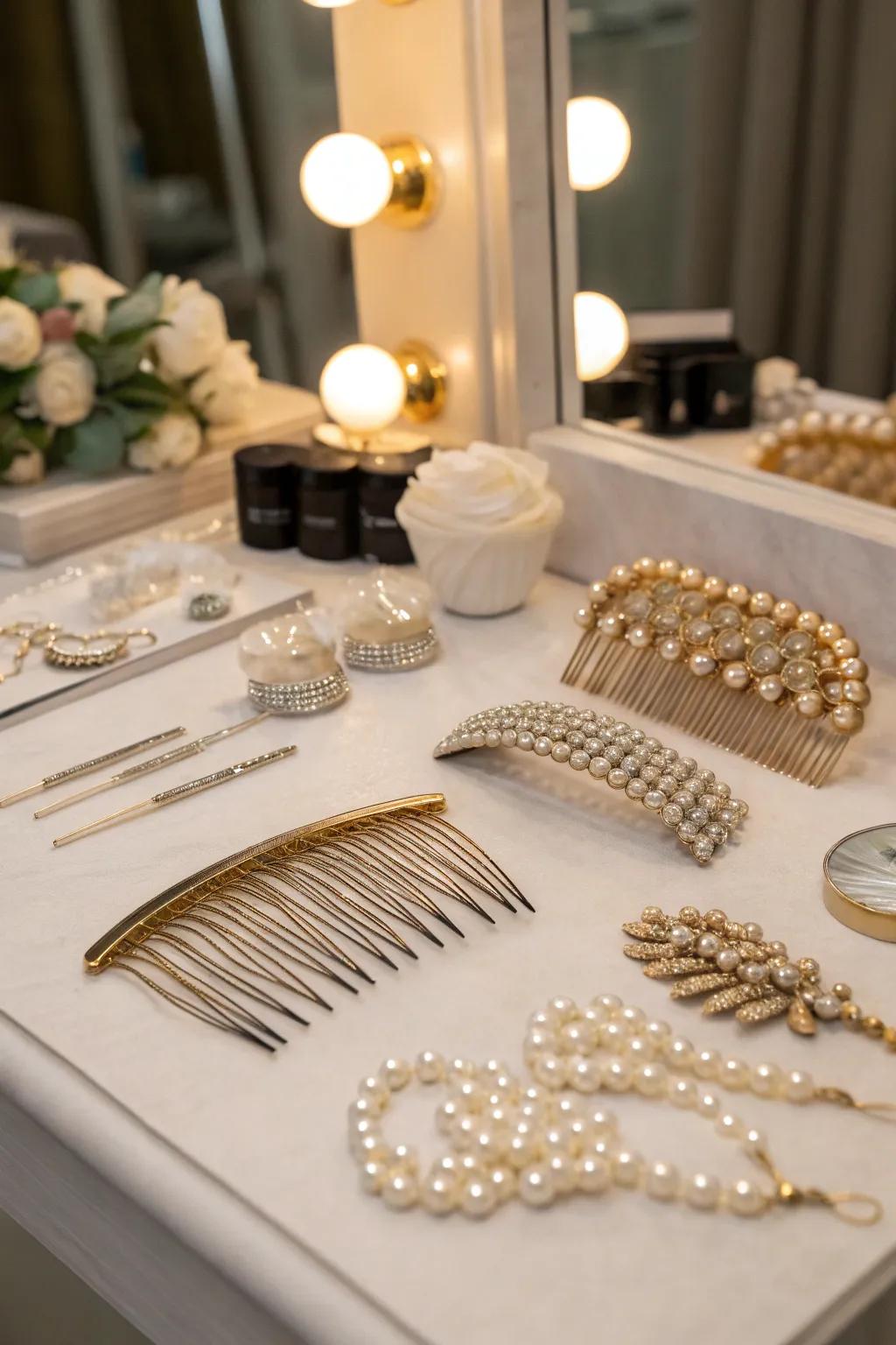 Hair gems that add elegance to any look.