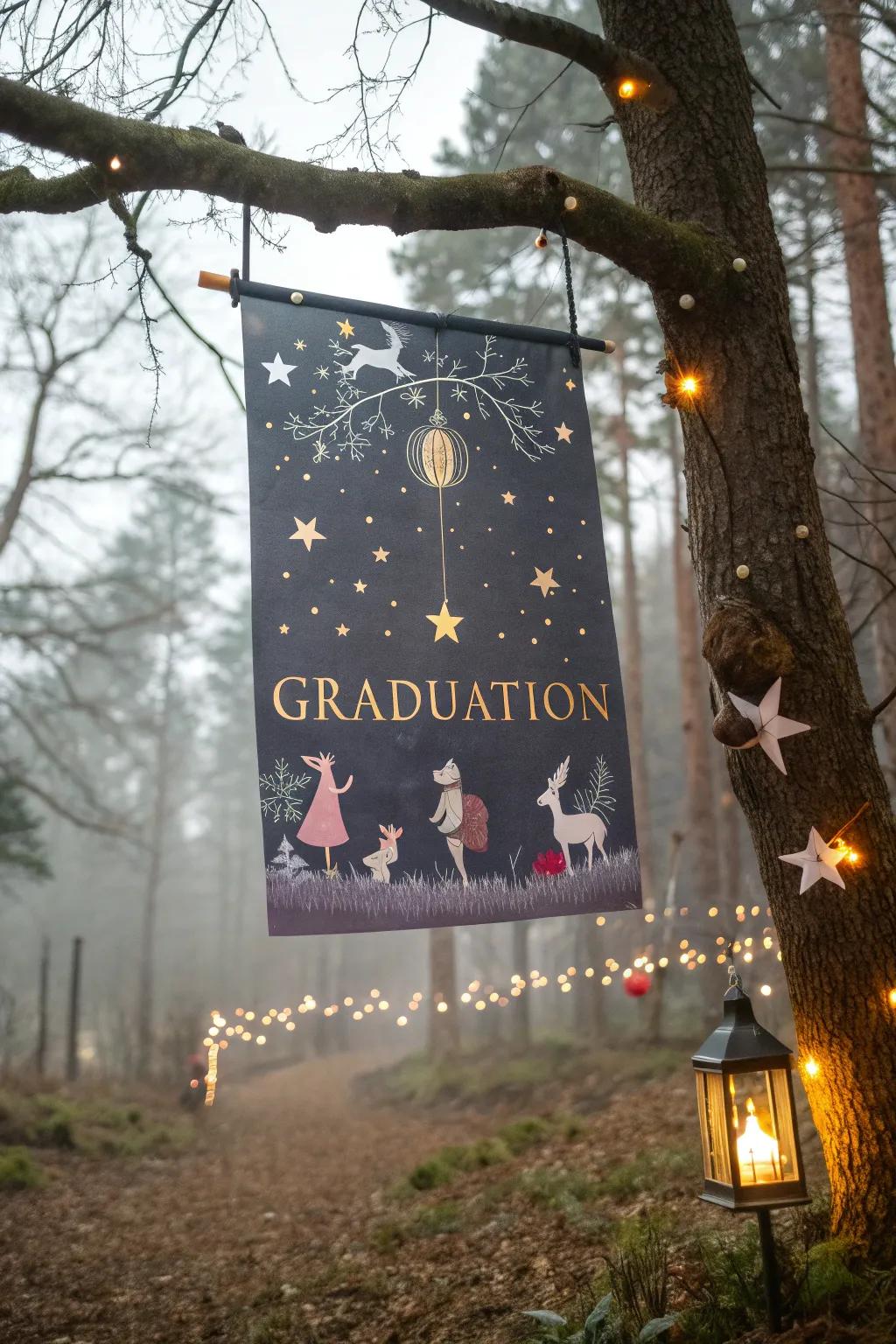 A magical storybook-themed display for a whimsical celebration.