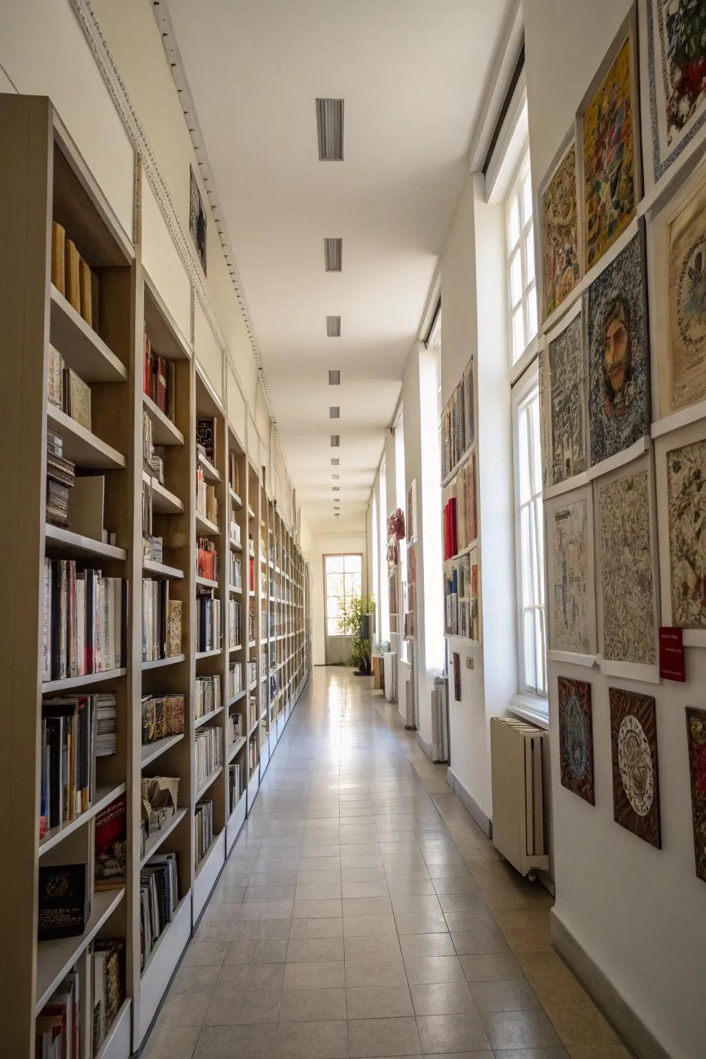 Utilizing vertical space optimizes storage and visual display.